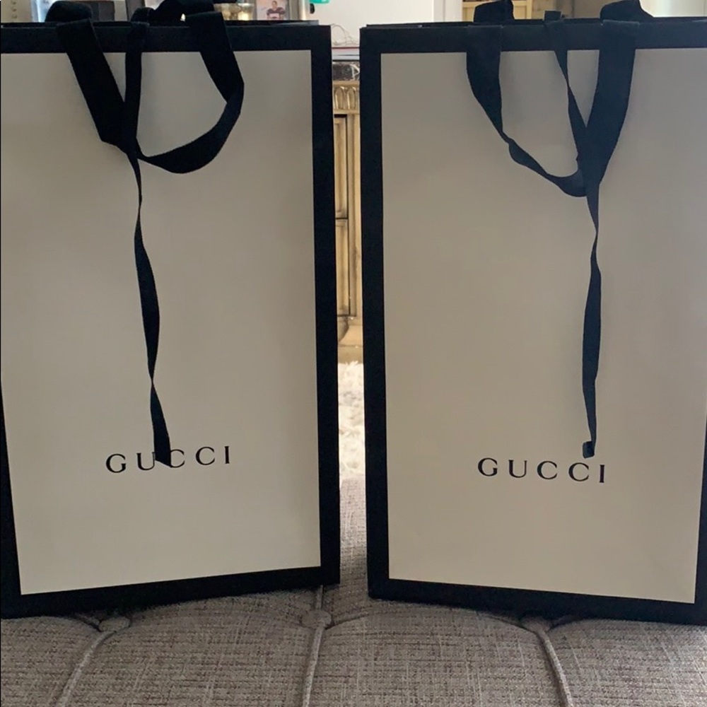 Gucci gift bags.